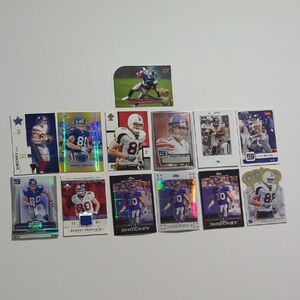 Lot Of Football Trading Cards Of New York Giants TE Jeremy Shockey Jersey Gold